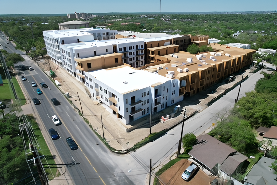 Commercial plumbing for a wrap apartment complex.